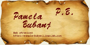 Pamela Bubanj vizit kartica